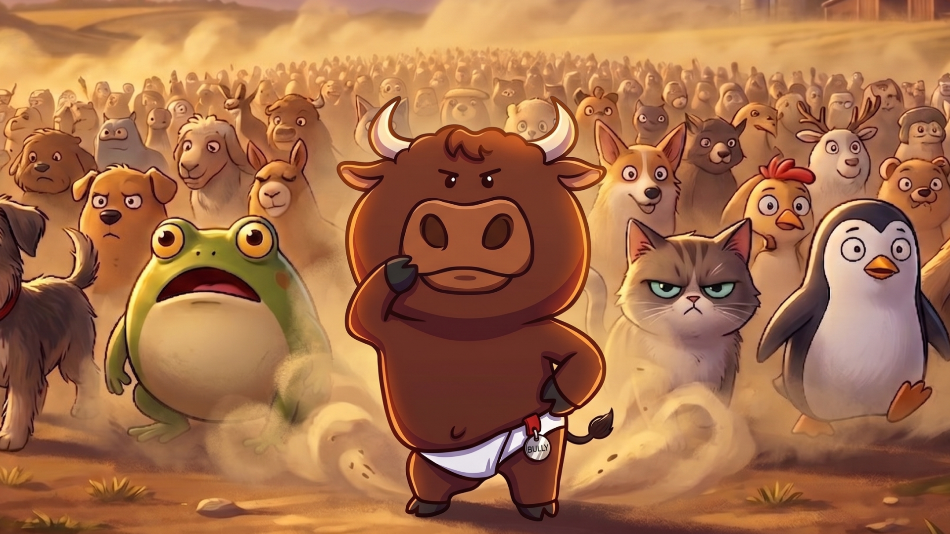 Bully leading the stampede